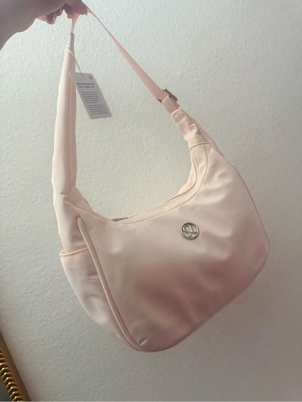 athletica Pale Pink Hobo Shoulder Bag